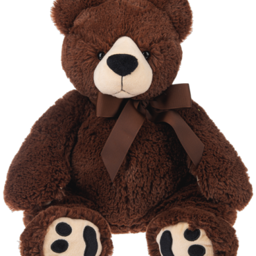 18" HUXLEY BEAR - DARK BROWN