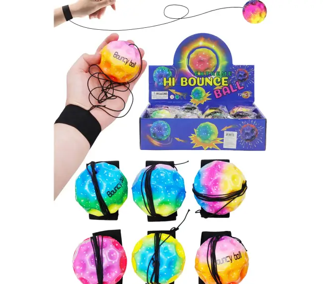 Rainbow Meteorite Bouncy Return Gravity Ball