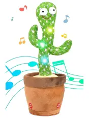 Cactus Sound Mimicking Led Dancing Plush Toy - Battery
