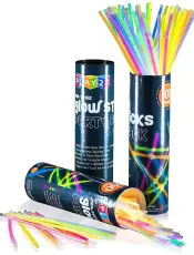 100 Pc 8” Ultra Bright Glow Sticks Bulk Party Pack