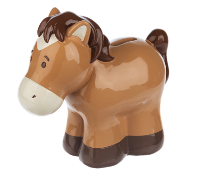 7" HORSE MONEY BANK,POLYRESIN