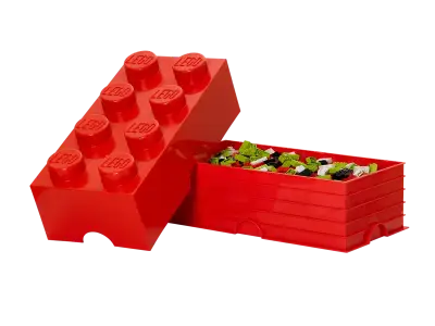 LEGO Storage Brick 8 Bright Red - Image 3