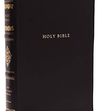 NKJV, Wide-Margin Reference Bible, Sovereign Collection (#9866BK - Black Genuine Leather)