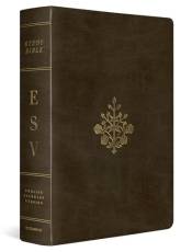 ESV, Large Print Study Bible (TruTone, Olive, Branch Design)