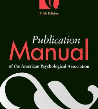 Publication Manual of the American Psychological Association (5th Edition)