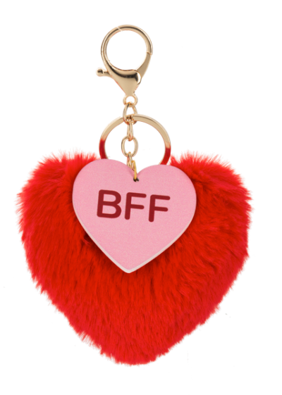 Fluffy Heart Keychains - Image 3