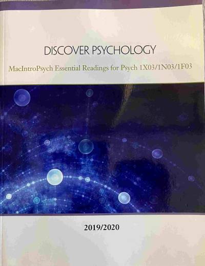 Discover Psychology, PSYCH 1X03/1N03/1F03 – McMaster University Custom Publication