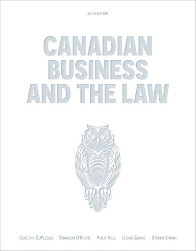 Canadian Business And The Law
