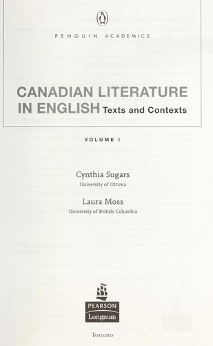 Canadian literature in English