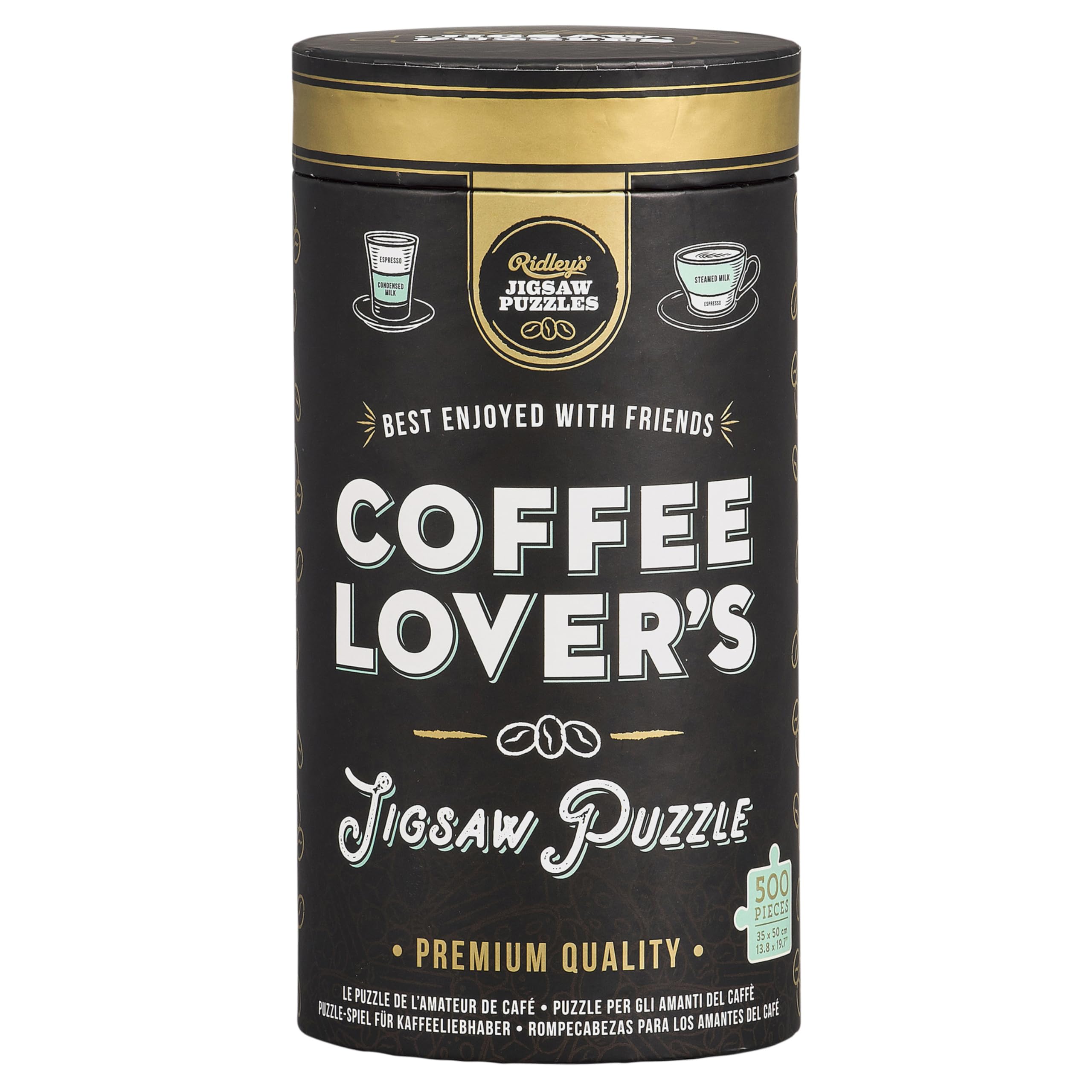 Ridley's Games Coffee Lovers 500-Piece Activity Jigsaw Puzzle